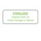 Nevs Sterilized - Indefinite Shelf Life 15/16" x 2-1/2" White w/Green CS-3754 - alternate 1
